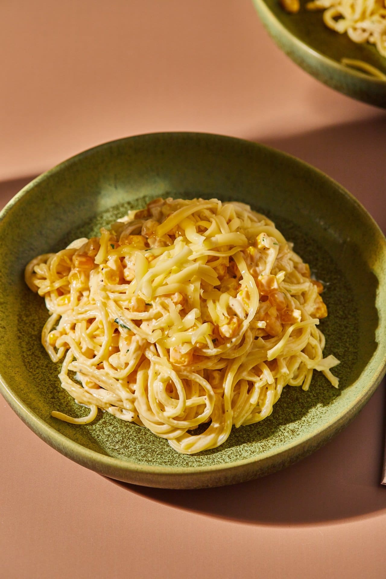 tejszínes-kukoricás spagetti
