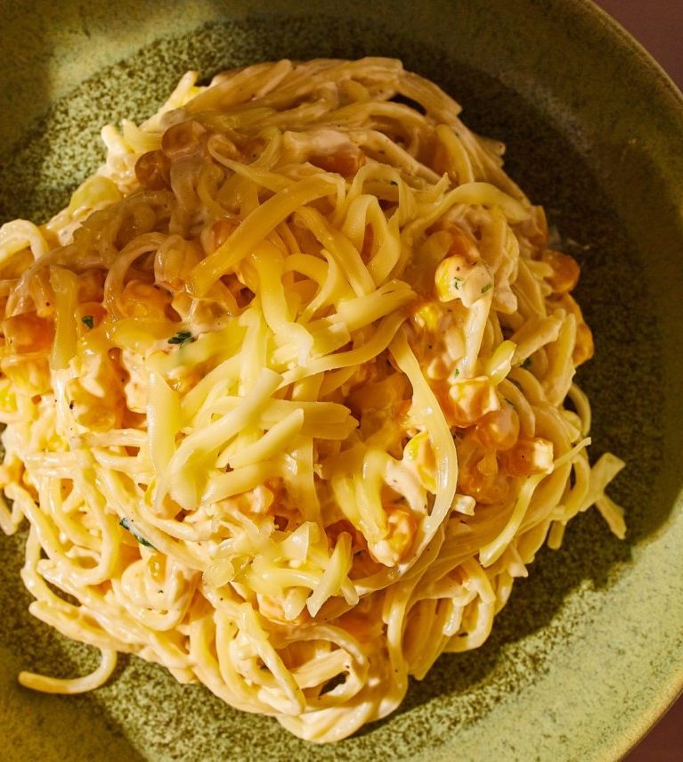 15 perces tejszínes-kukoricás spagetti