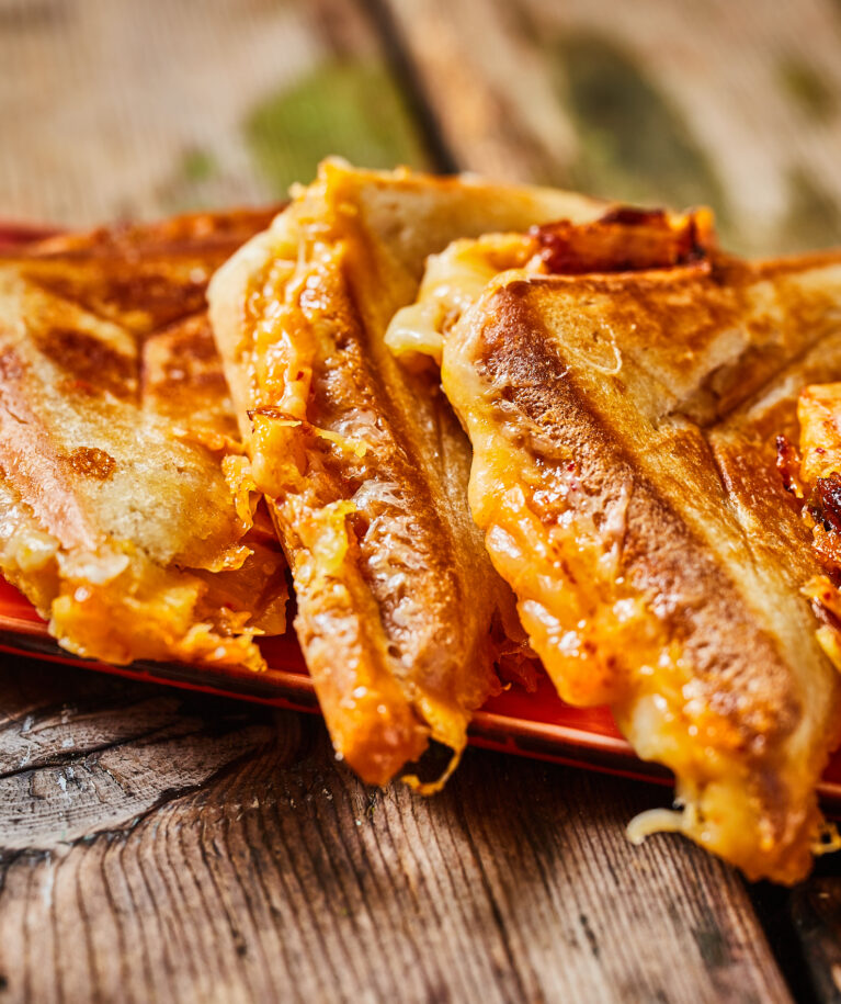 Kimchi grilled cheese toast